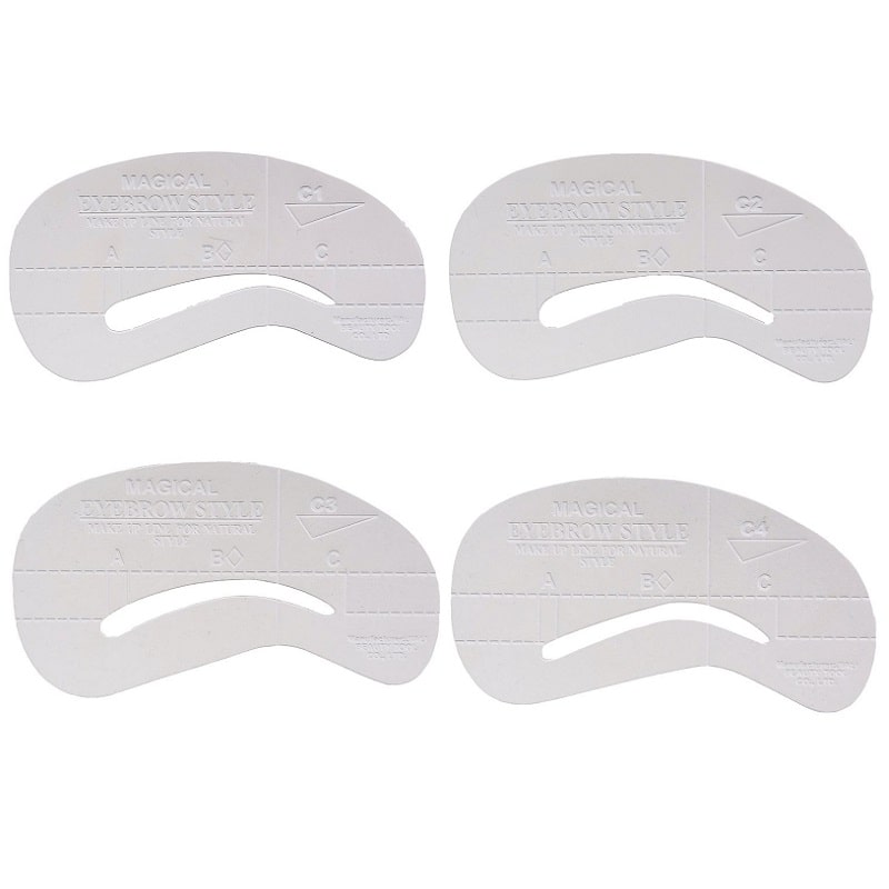 Eyebrow stencils, 4x Magical Eyebrow style