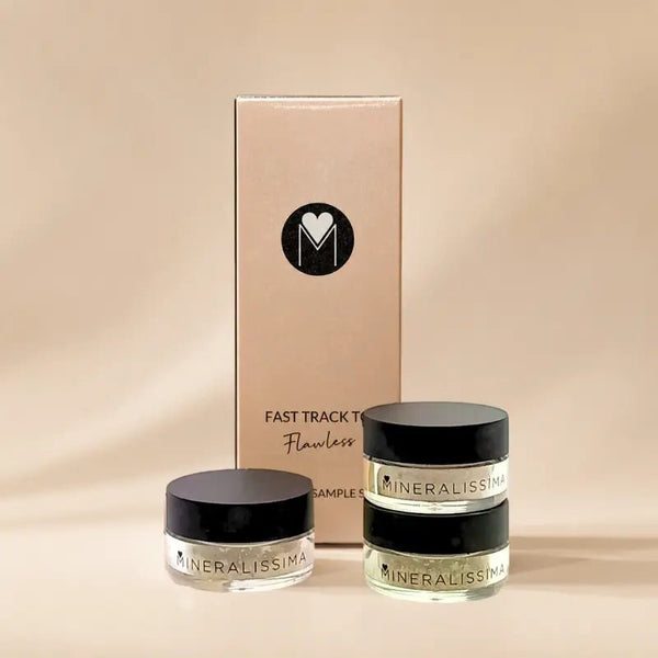 Loose mineral foundation tester set