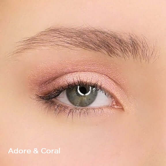 Eye makeup with Adore und Coral