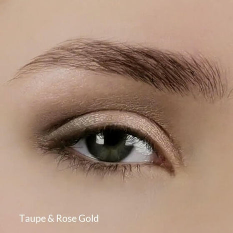 Eye makeup with Taupe und Rose Gold